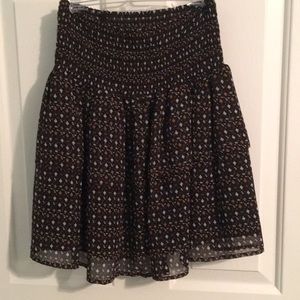 Black Patterned Old Navy Skirt
